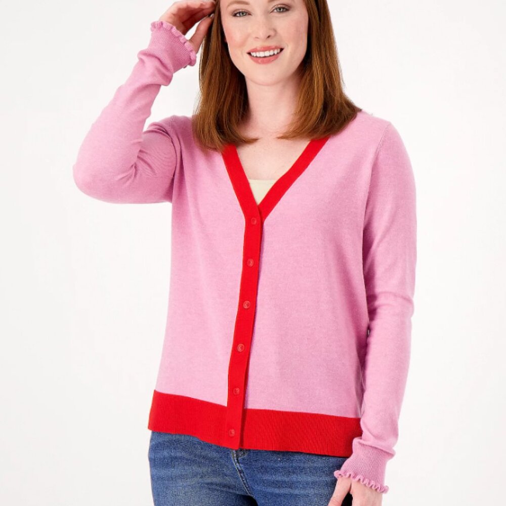 Candace Cameron Bure Surfside Button-Front V-Neck Cardigan  15583